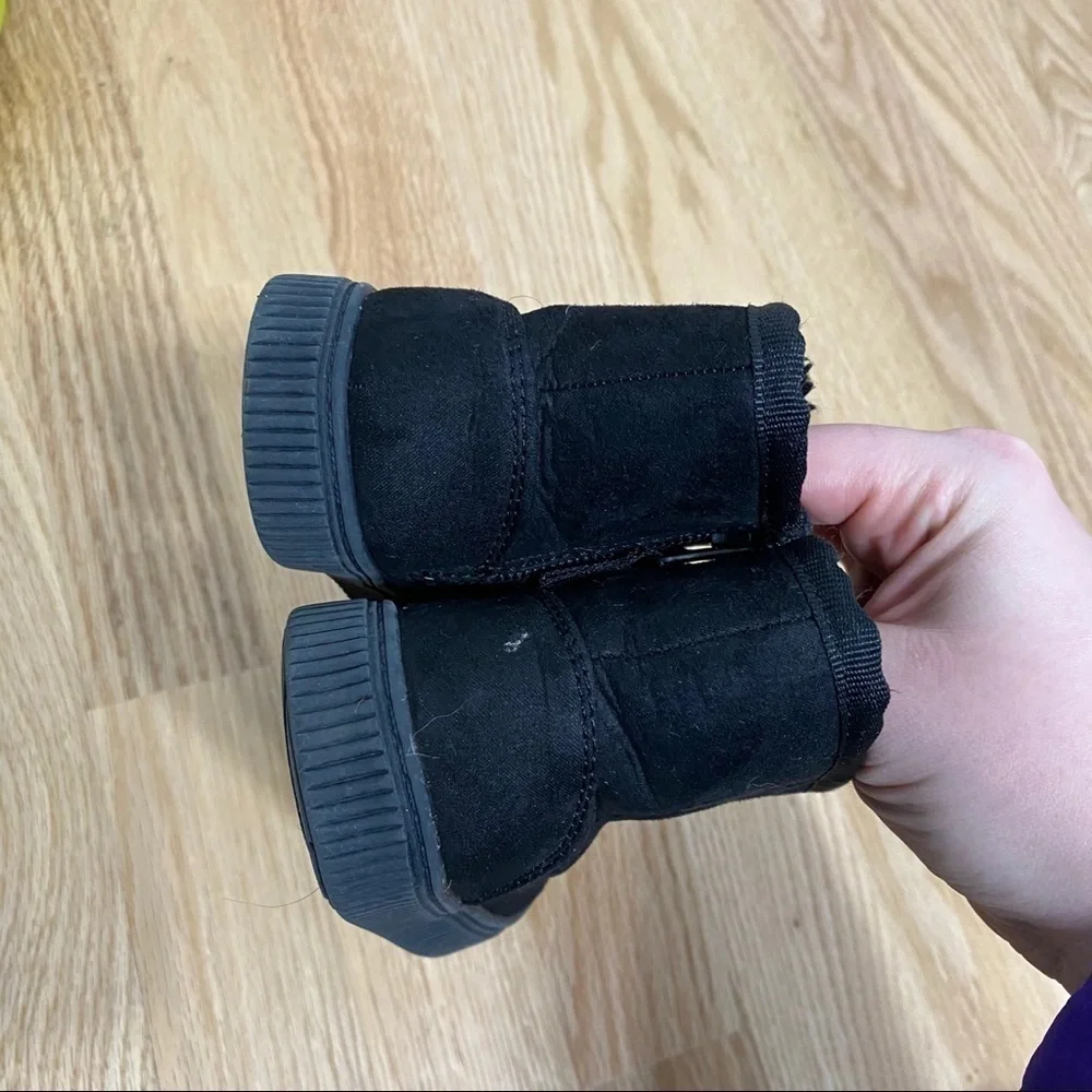 Cat & Jack Black Ankle Boots Sz 5 Kids Baby Girls